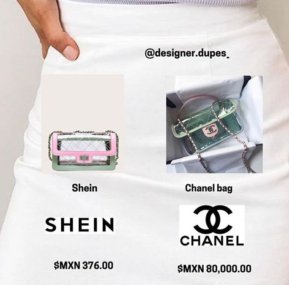 Producto Chanel VS Shein