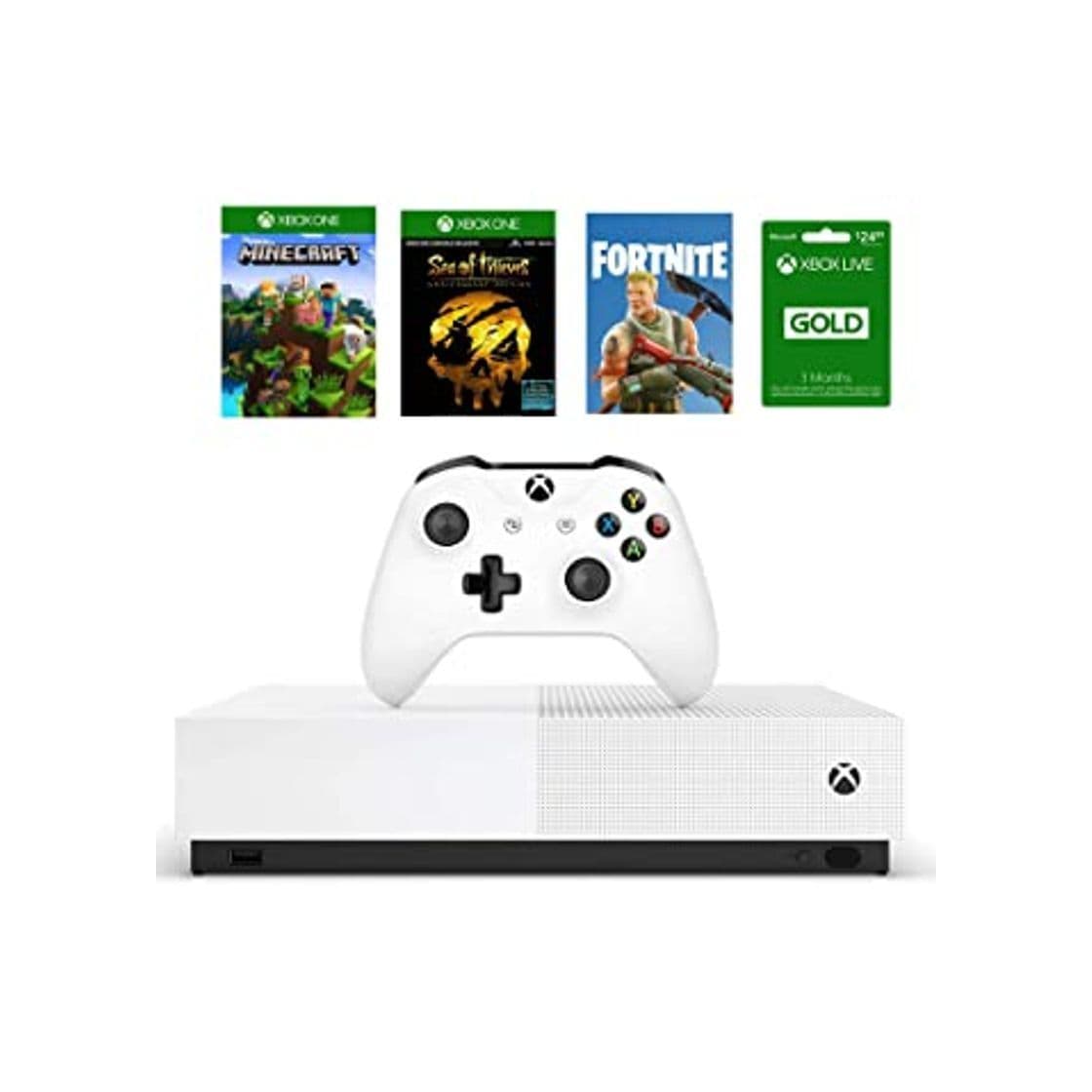 Electrónica Microsoft - Xbox One S 1 TB All-Digital Edition, Fortnite