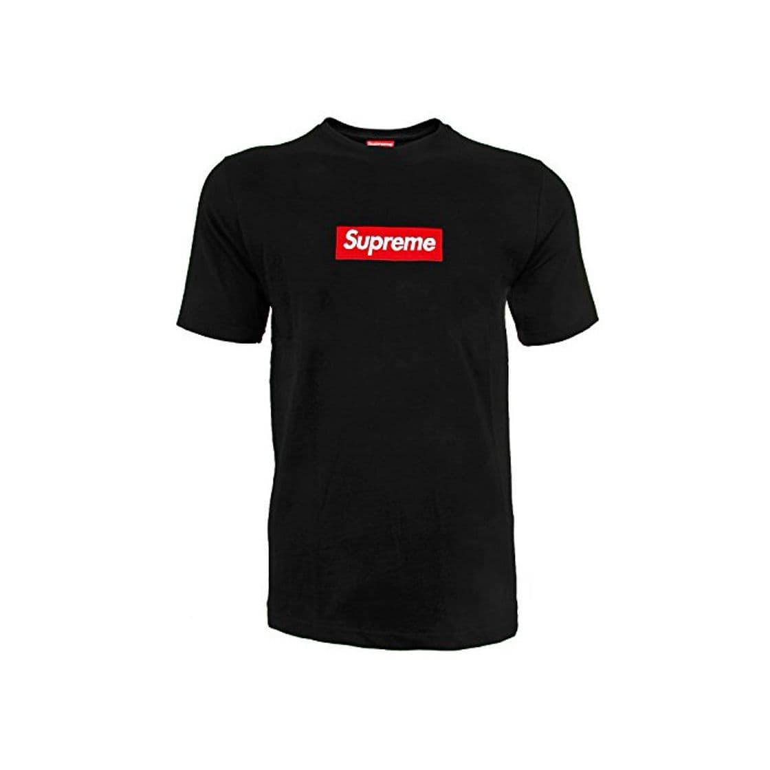 Moda Supreme Italia - Camiseta con diseño Hombre suts 1103 Blanco Dope Skate Streetwear Mode Negro-Rojo