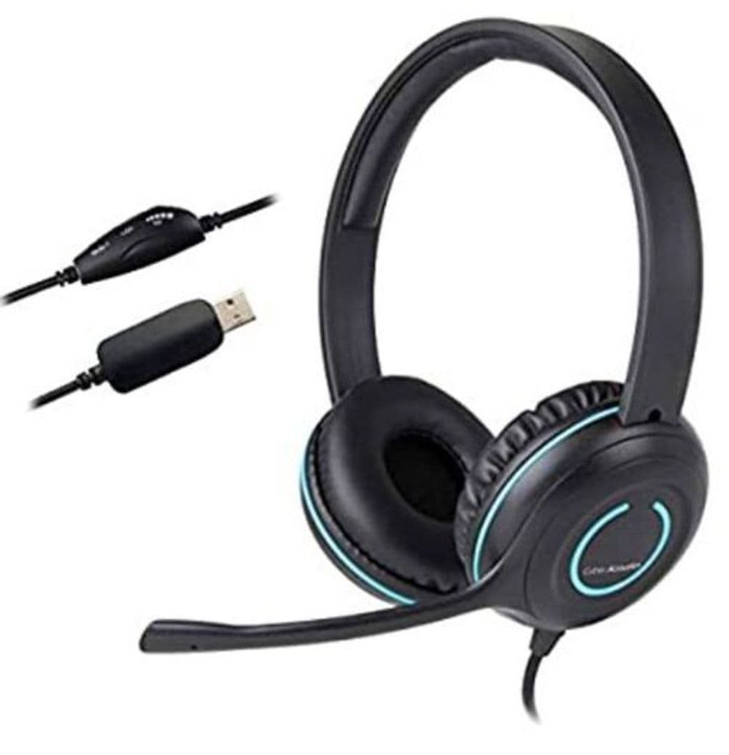 Fashion Cyber Acoustics USB Stereo Headset with Headphones and Noise