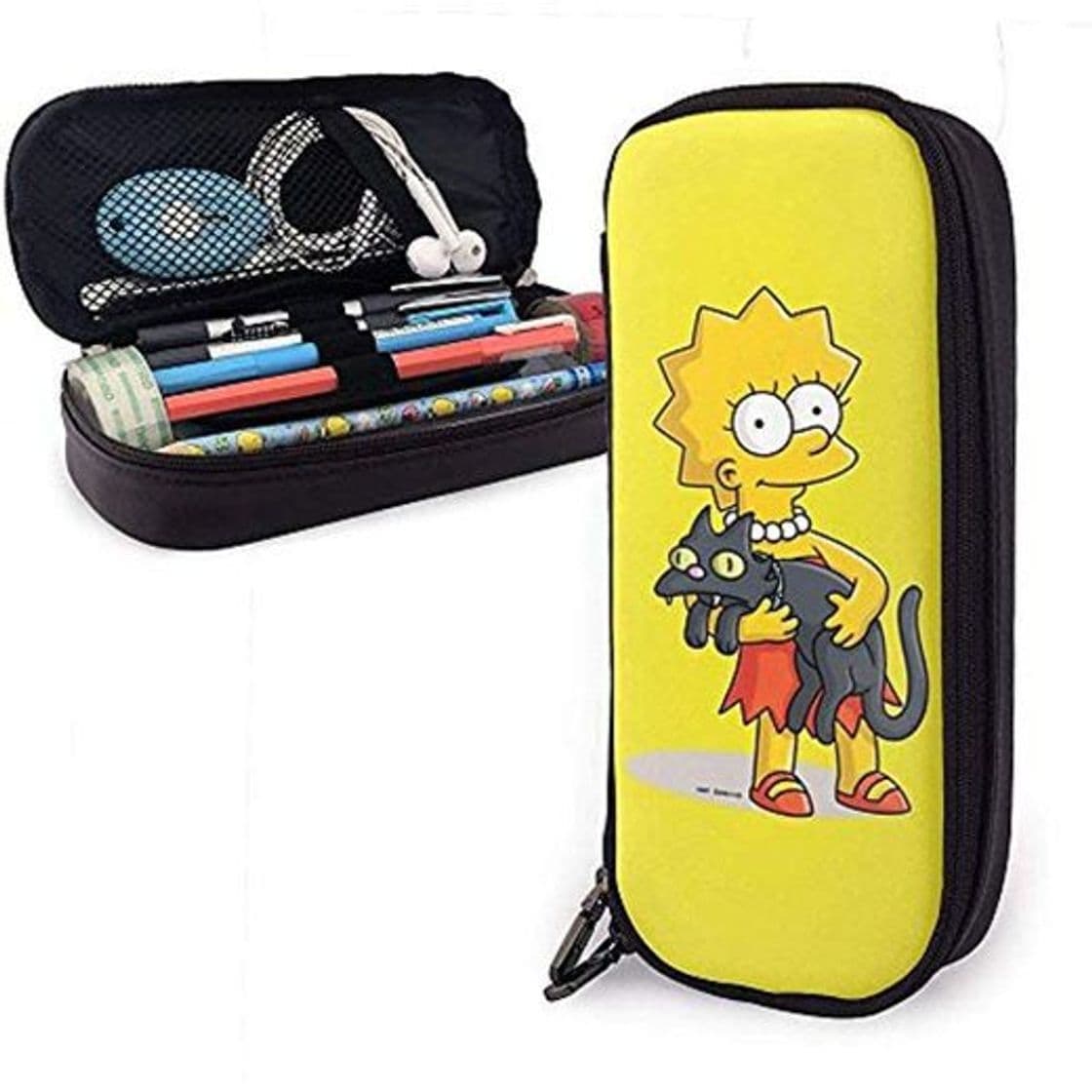 Product Simpsons Lisa and Dog Full Printing Durable Populares Patrones exquisitos Bolsas de bolígrafos para viajar