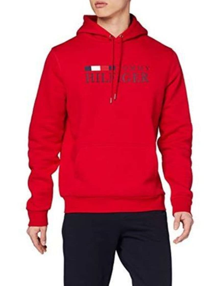 Moda Tommy Hilfiger Basic Hilfiger Hoody Sudadera, Rojo