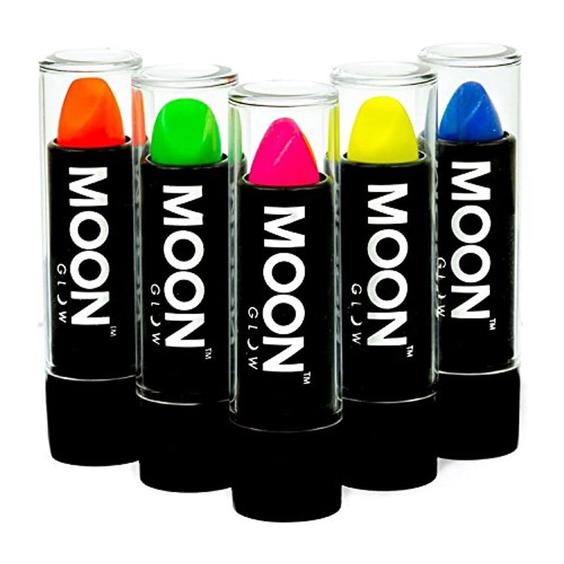 Product Moon Glow - Barra de labios neón UV 4.5g Intenso Set de 5 colores  - produce