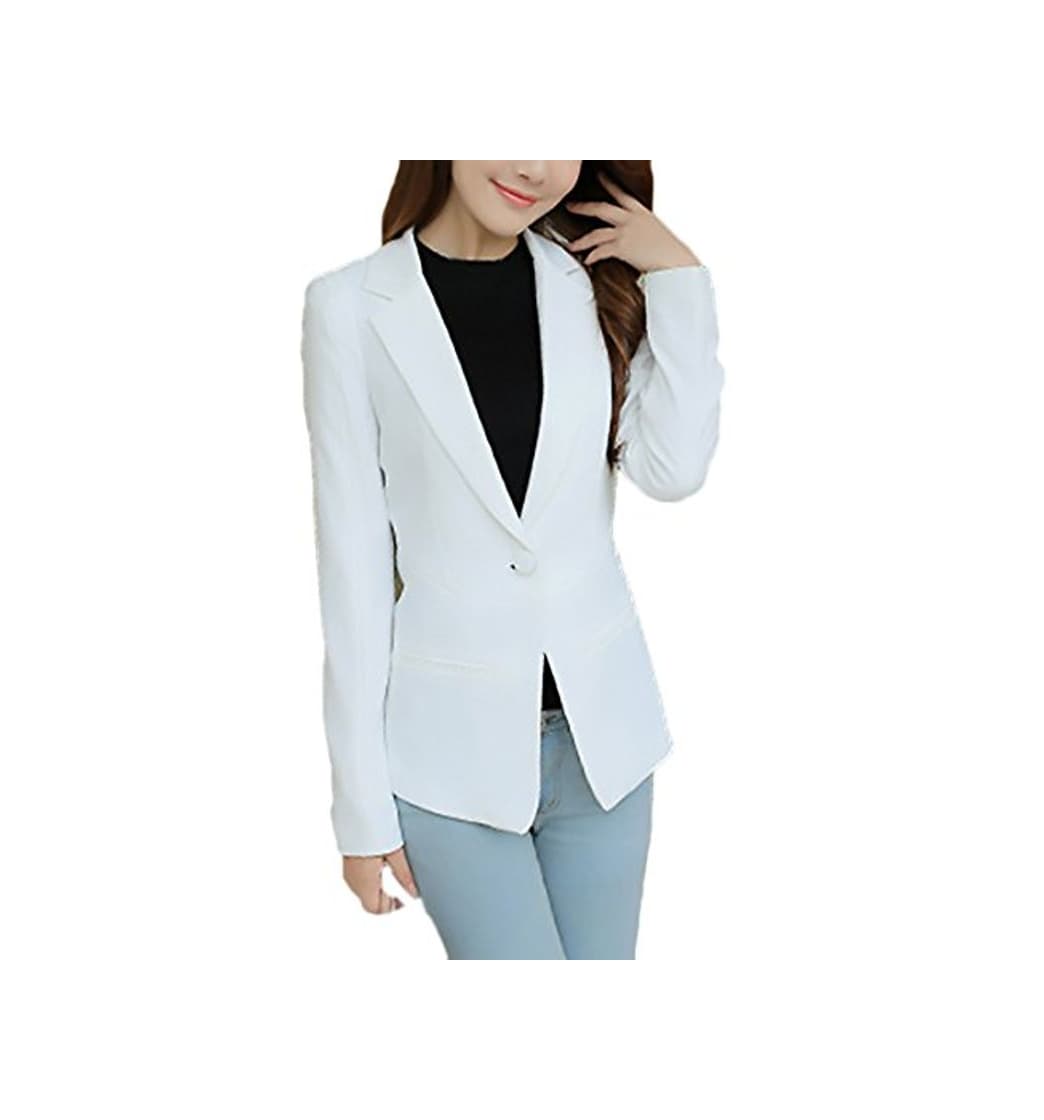 Moda Traje Chaqueta Mujer Elegantes Moda Casual Oficina Blazer Primavera Manga Larga De Solapa con Botones Slim Fit Negocios Ejecutiva Ropa Fiesta Abrigo Jacket