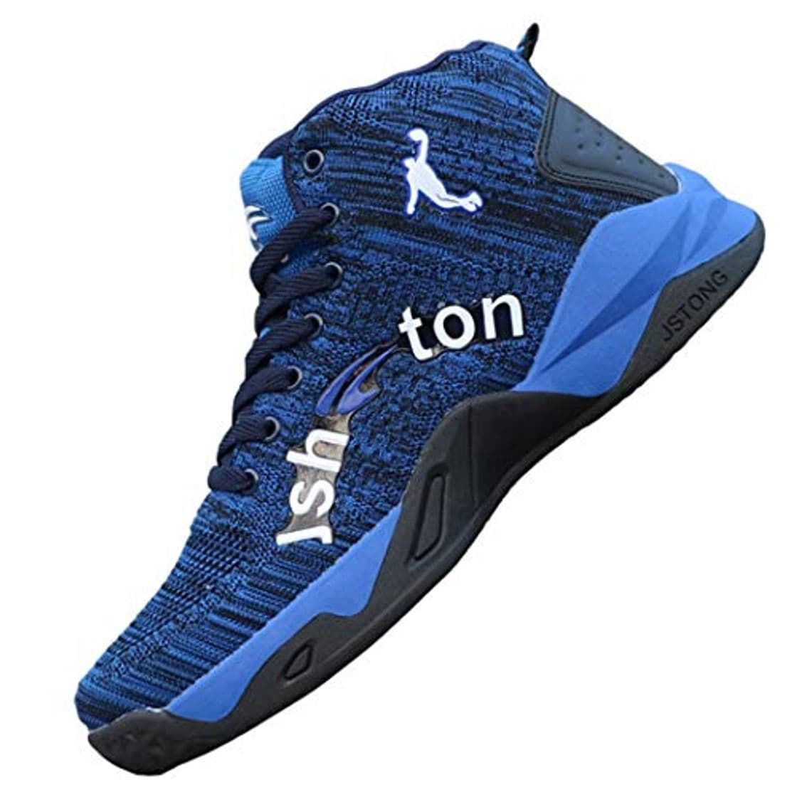 Fashion Zapatillas Altas de Baloncesto para Hombres Zapatillas de Deporte de Malla Transpirable con Cordones Zapatillas de Deporte Transpirables Ligeras Antideslizantes para Exteriores