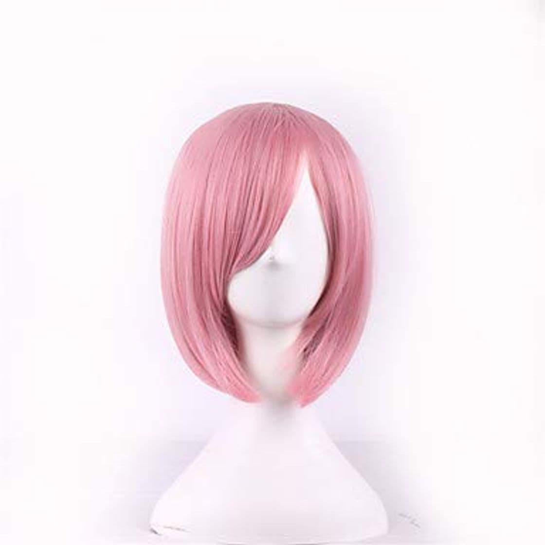 Beauty FUHOAHDD Pelucas sintéticas de Color Rosa Pelucas Cortas peruca Cosplay para Las