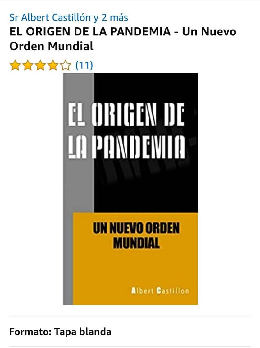 Libro Origen de la Pandemia 😲👀