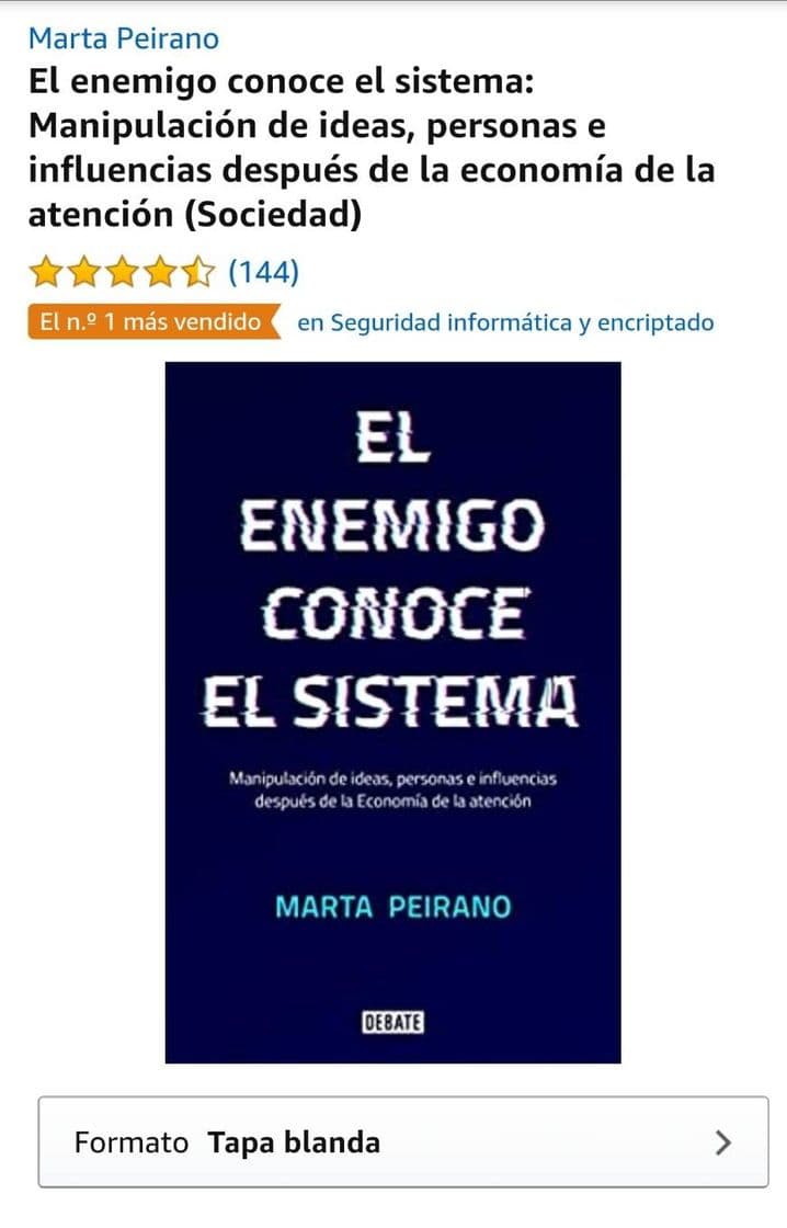 Libro El enemigo conoce el sistema 😲