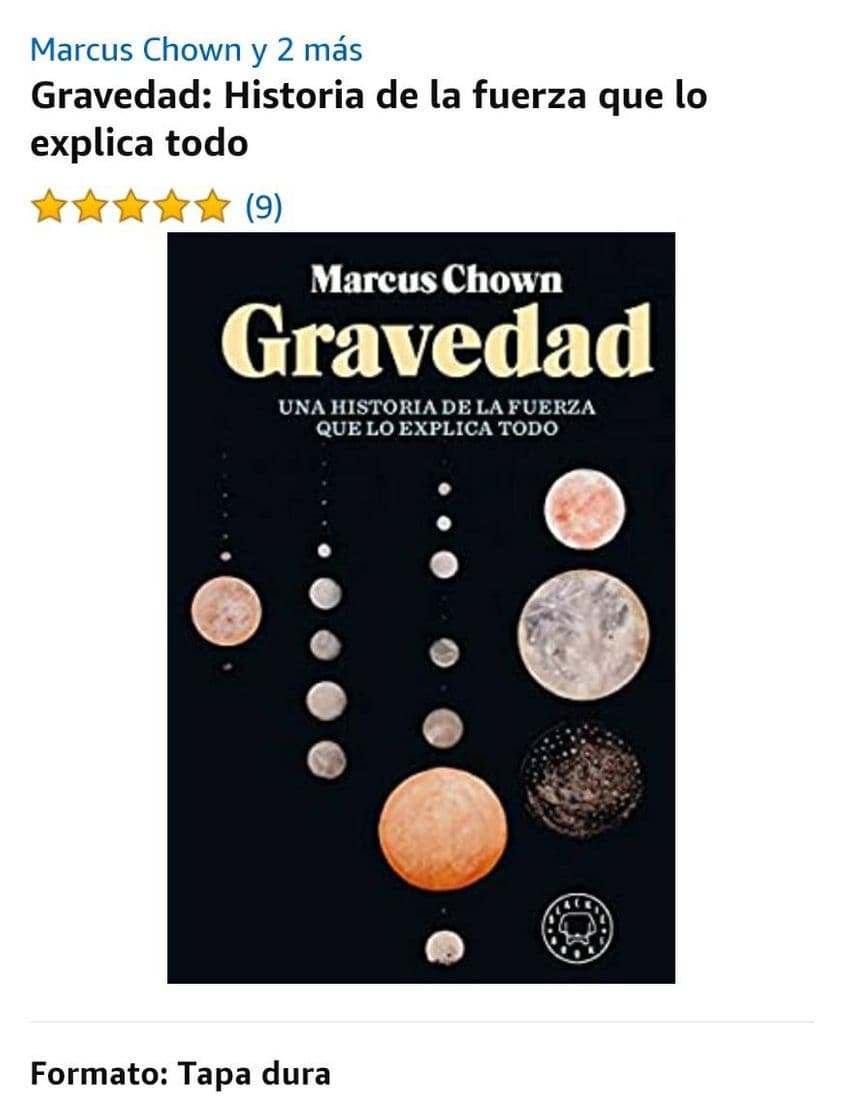 Libro Gravedad : Historia de la fuerza que lo explica todo 