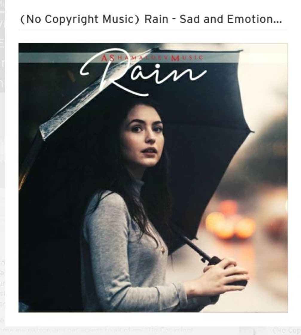 Canción Rain - Sad and Emotional Background Music For