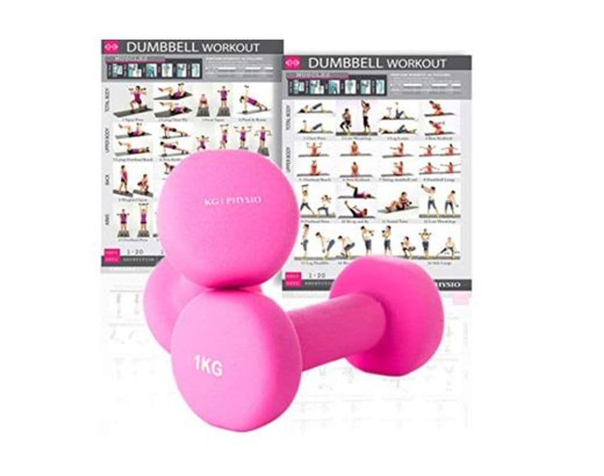 Producto KG Physio Mancuernas De Neopreno De Calidad Profesional Juego De 2 Pesas