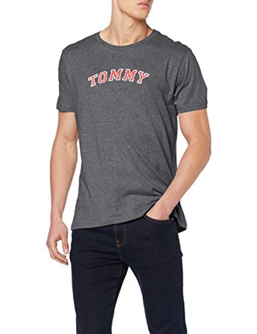 Fashion Tommy Hilfiger Cn SS tee Logo Conjunto térmico, Gris