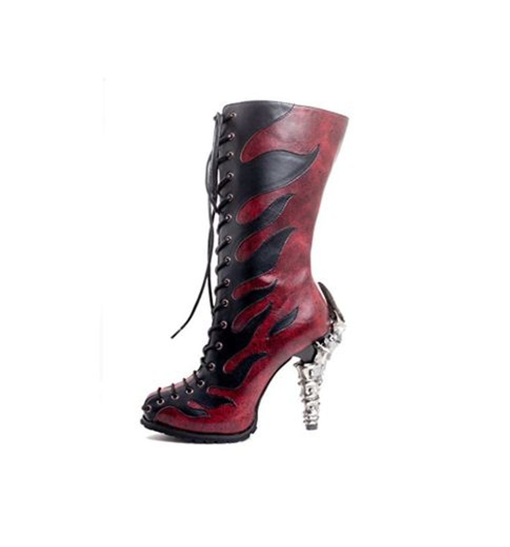 Moda Hades Shoes - Botas de Otra Piel para Mujer, Color Rojo, Talla