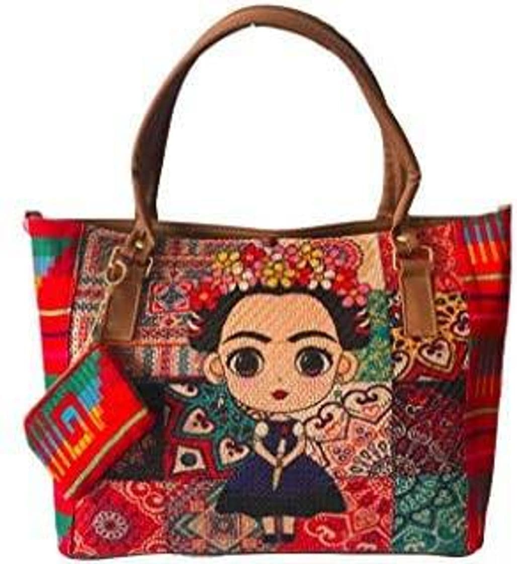 Fashion Bolsa de mujer, tela colorida de Frida Kahlo