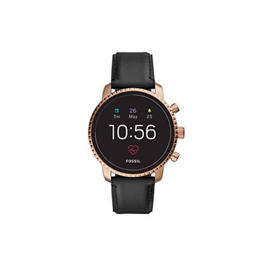 Moda Fossil Smartwatch Pantalla táctil para Hombre de Connected con Correa en Piel FTW4017