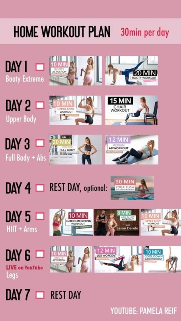 Product 30 min workout plan- 4