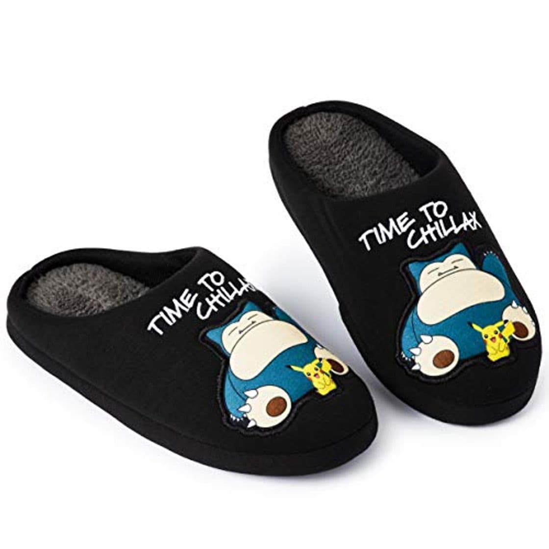 Moda Pokemon Zapatillas de Estar En Casa Hombre Diseño Snorlax y Pikachu, Merchandising