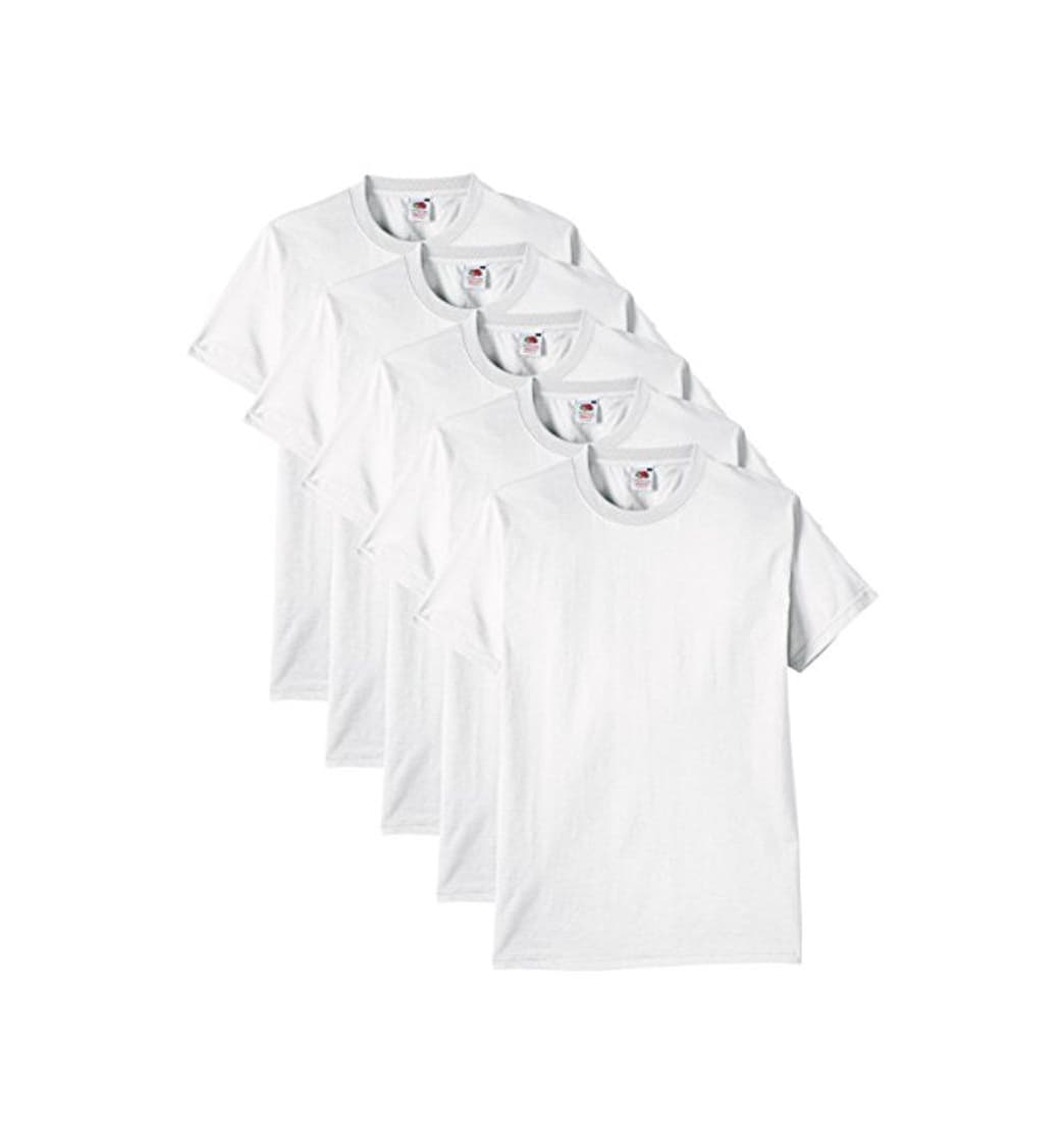 Producto Fruit of the Loom Heavy Cotton tee Shirt 5 Pack Camiseta, Blanco,