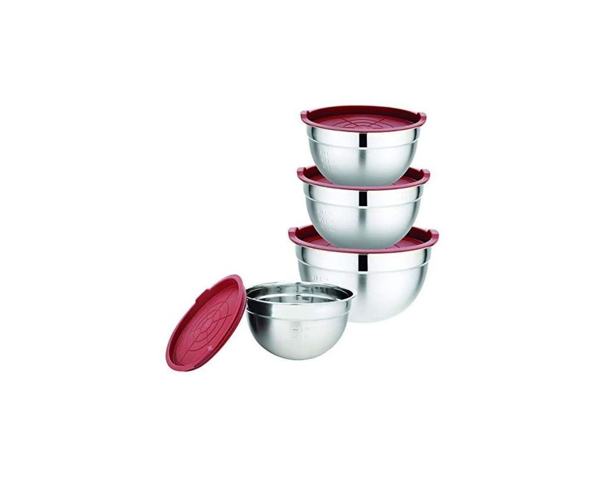 Product Rebajas ! Boles Acero con Tapa HERMETICA Libre DE BPA ROJA Set