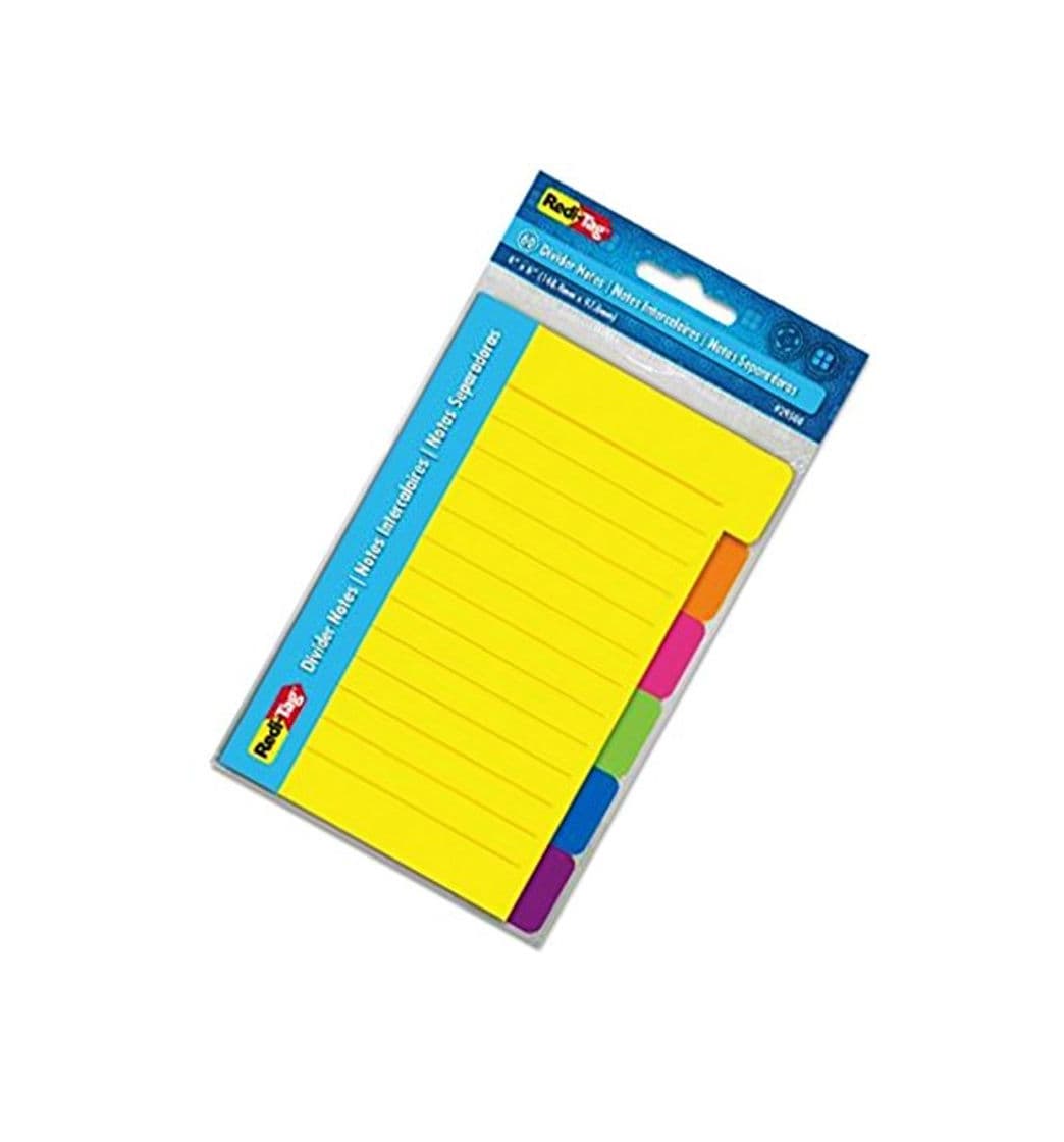 Producto Redi-Tag Divider Sticky Notes 60 Ruled Notes, 4 x 6 Inches, Assorted