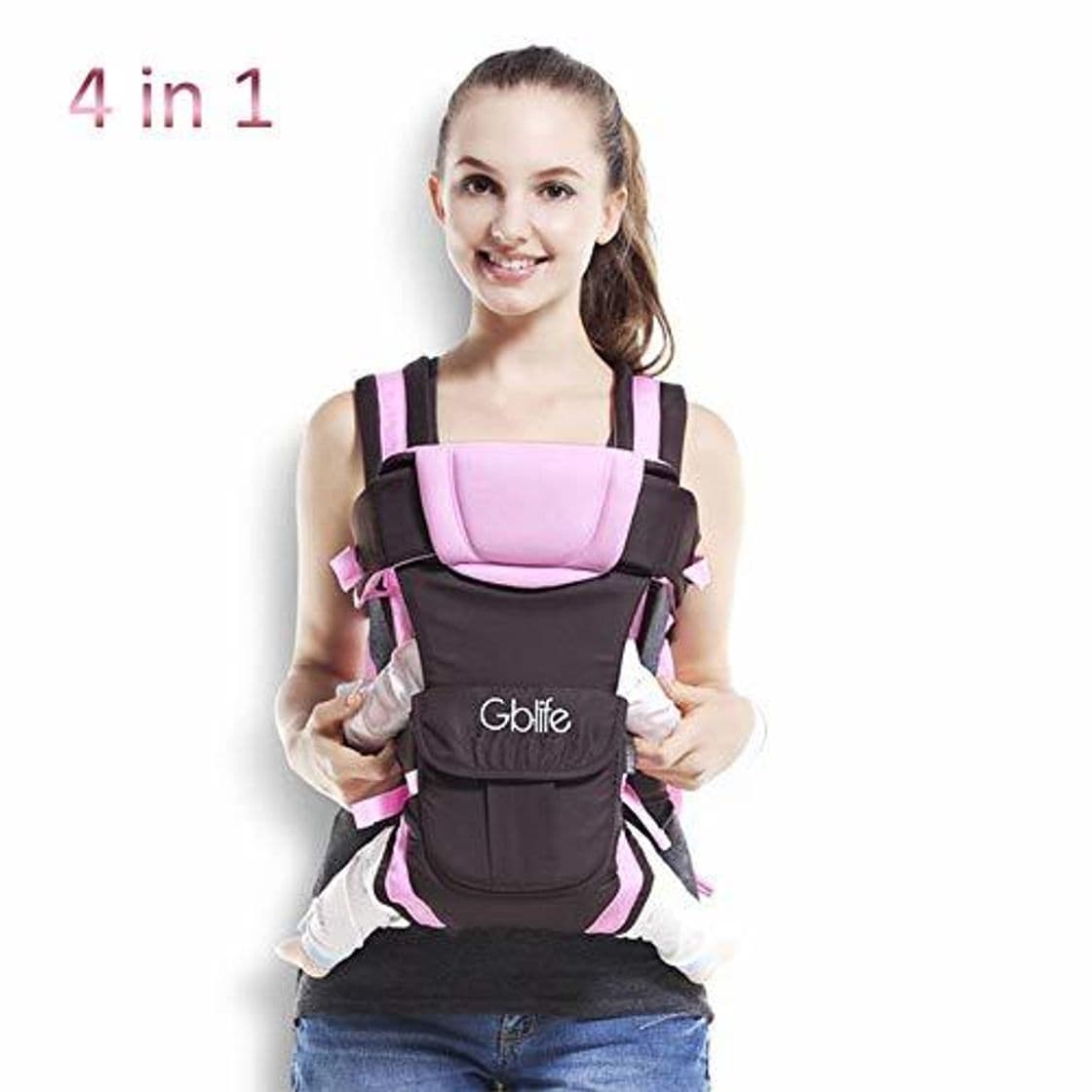 Producto 4 en 1 Multifunción Mochila Portabebé Ergonómica Portador de Bebé Transpirable Adjustable