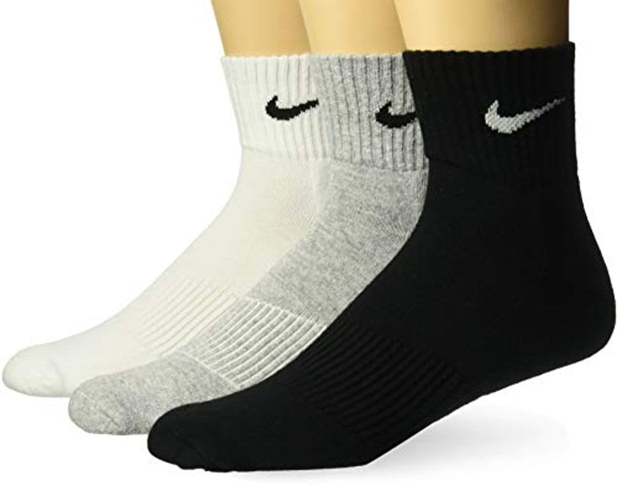 Producto Nike 3PPK Cushion Quarter, Calcetines unisex, paquete de 3 unidades,  Gris