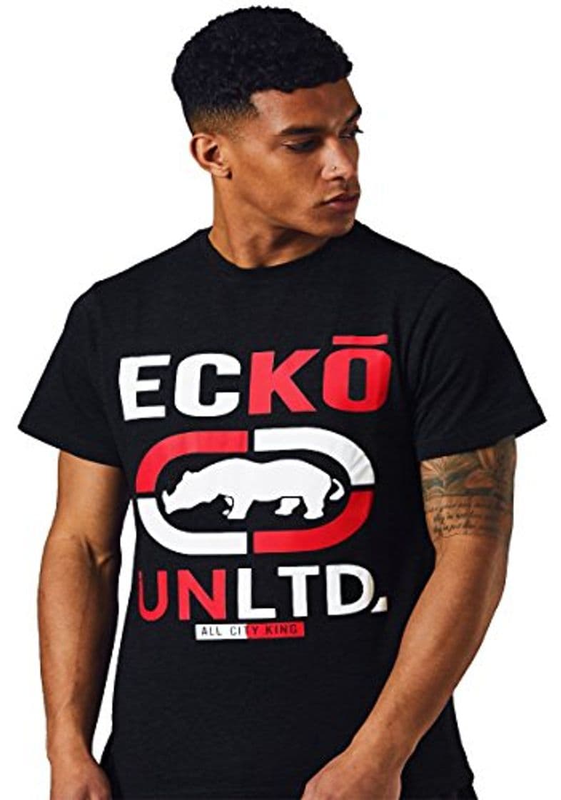 Place Ecko Hombres Unltd Camiseta Corto Manga Parte Superior Tee Deporte Gráfico Verano