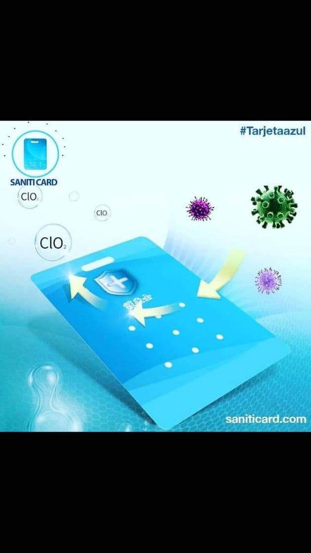 Producto Tarjeta sanitizadora de espacios