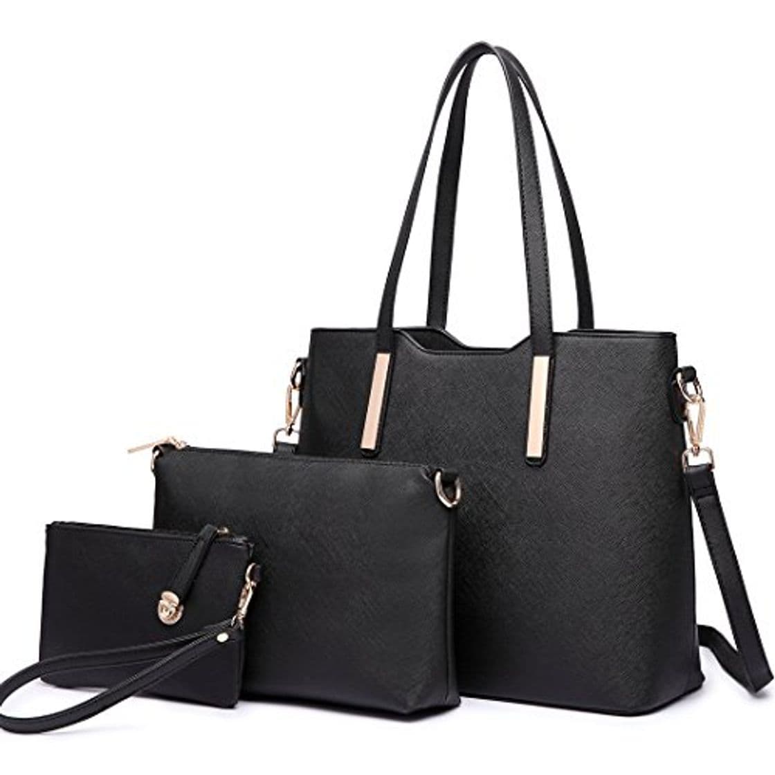 Moda Miss Lulu Bolso Totes para Mujer de Mano Moda 3Pcs Bolsos de Hombro Cuero PU