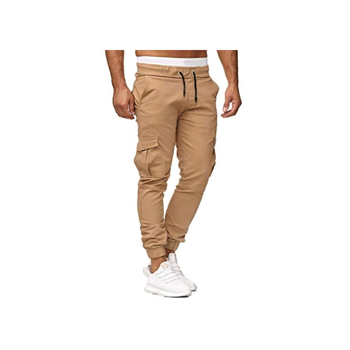 Moda Pantalones de Trabajo Hombre Pantalon Chandal Running Elásticos Pantalones con Bolsillos Laterales Ropa de Running Deportivas Apretados Jogger Overol Chandal