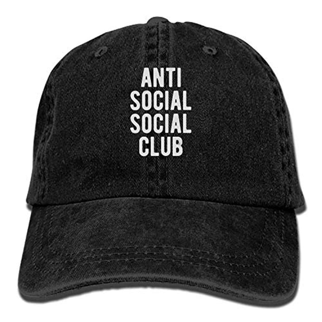 Moda Antisocial Social Club Classic Washed Cotton Baseball Cap Hip Hop Adjustable Dad Hat