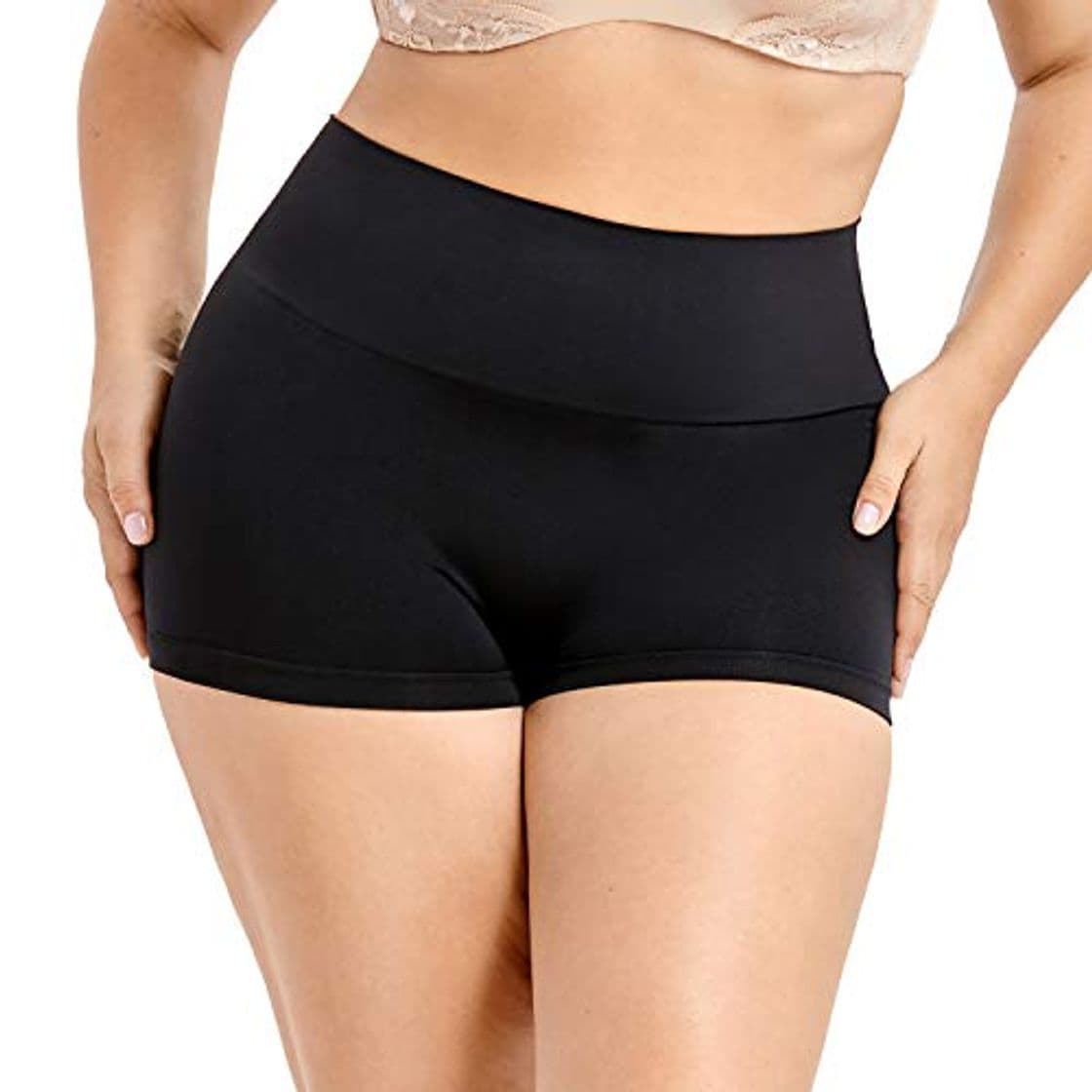 Fashion DELIMIRA Braguitas Moldeadores Fajas Bragas sin Costuras Shapewear para Mujer Negro 38