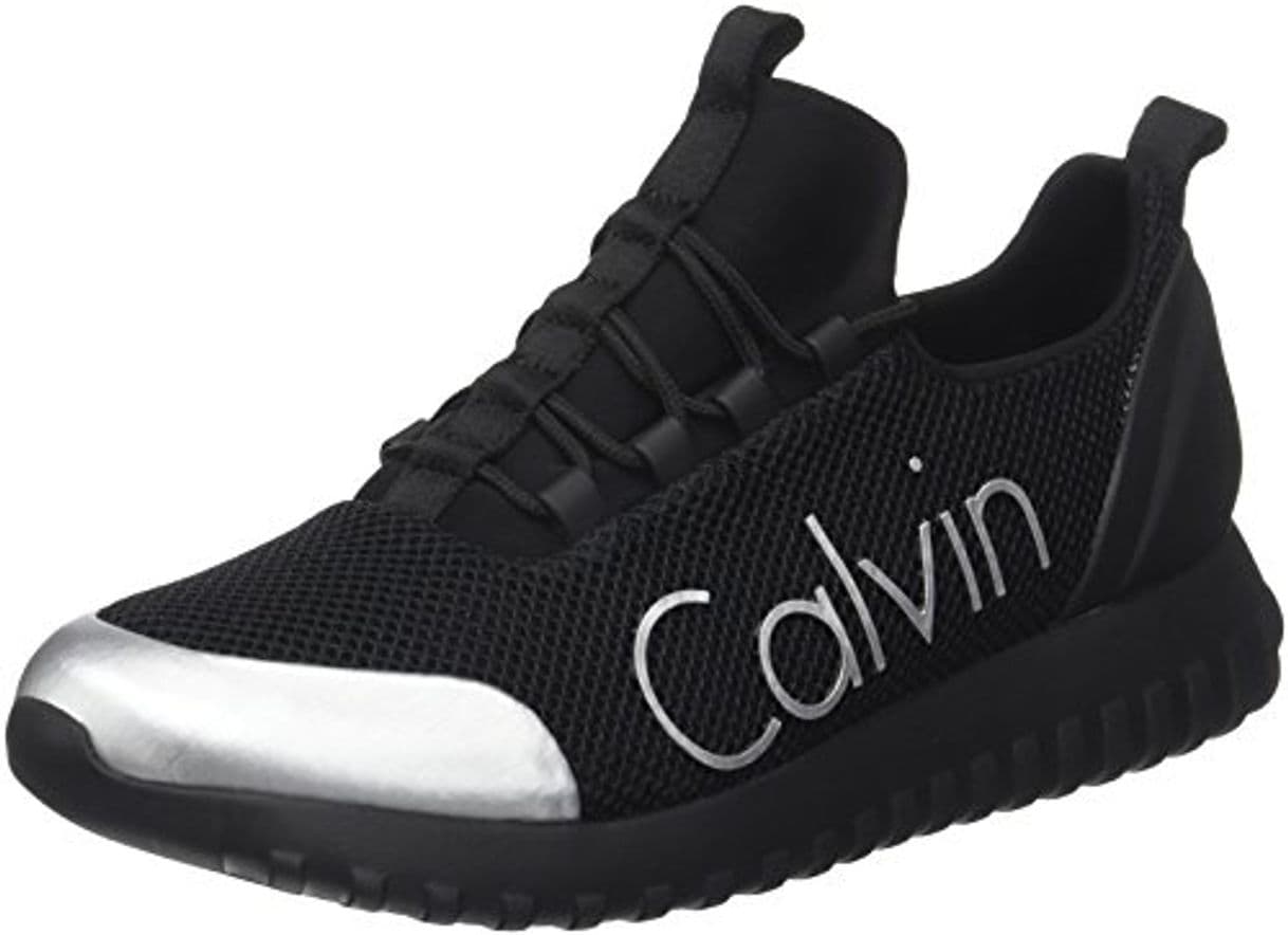 Moda Calvin Klein Jeans Ron Mesh/Brushed Metal, Zapatillas para Hombre, Negro