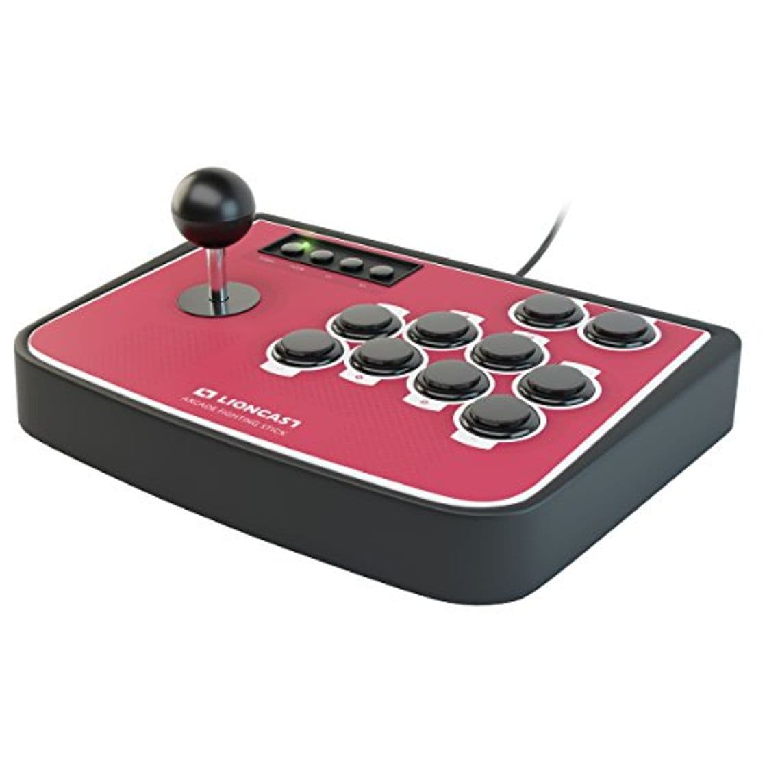 Lugar Lioncast Arcade Fightstick Palanca de Mando Controlador con Botones programables, Sanwa, Turbo/Modo