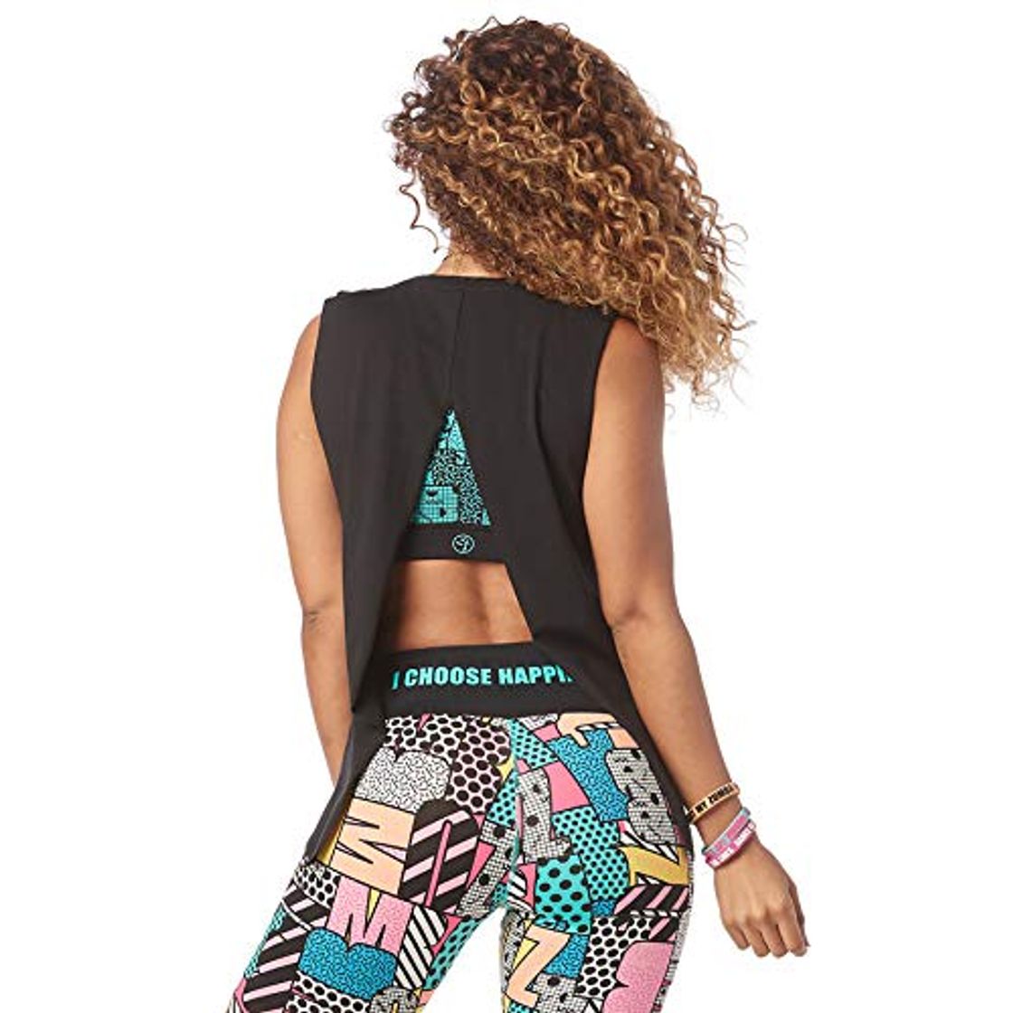 Place Zumba Fitness® Women's Sexy Open Back Breathable Workout Tank Top