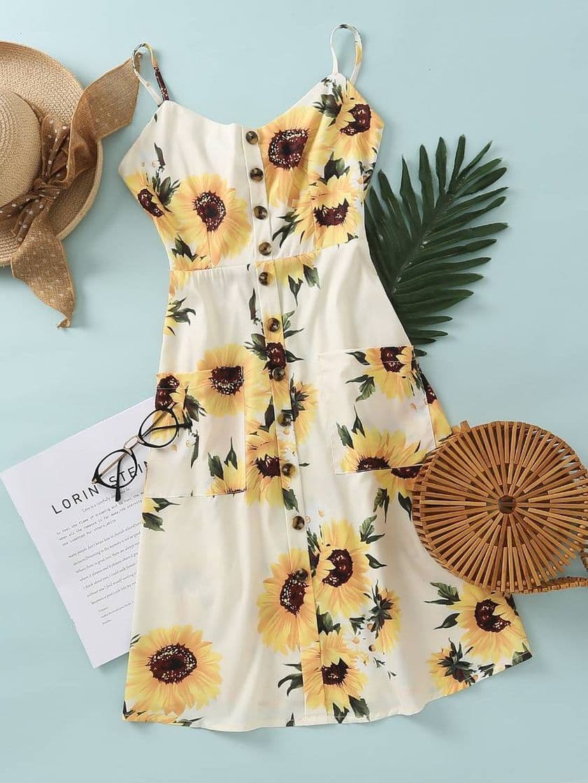 Moda Vestido girasoles