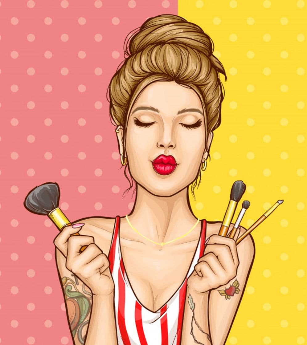 Fashion Ejemplo del anuncio de los cosméticos del maquillaje con el retrato ...