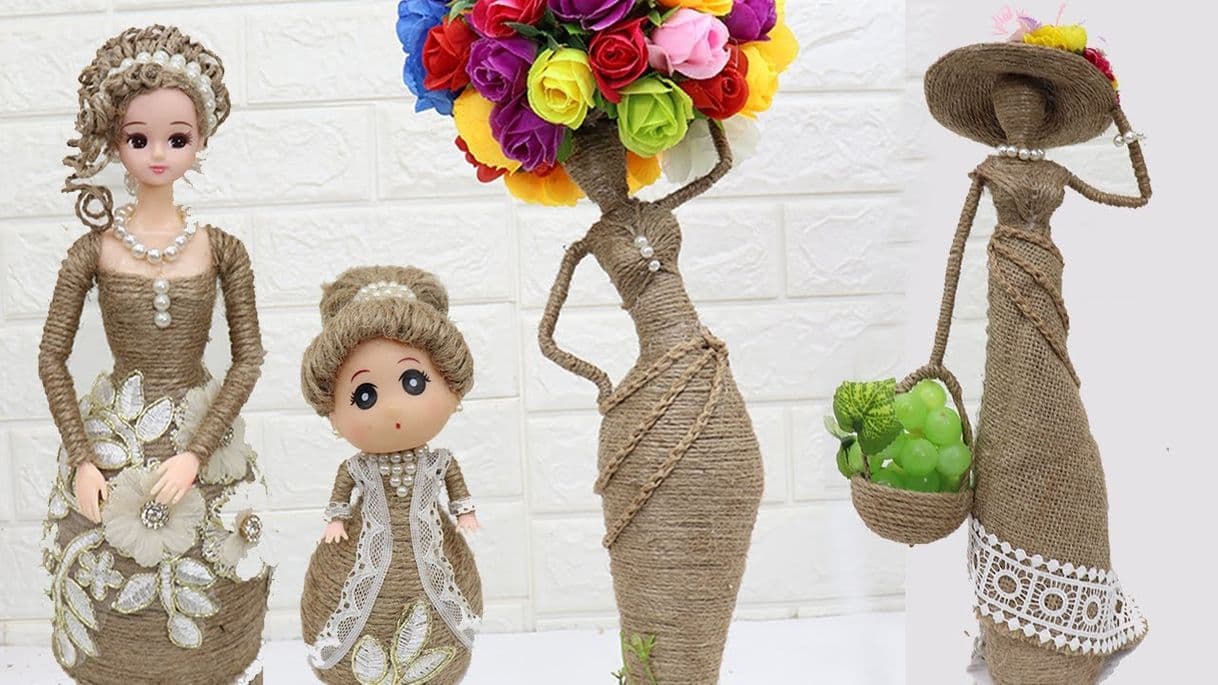 Fashion 5 Beautiful Jute craft doll | #2 - YouTube