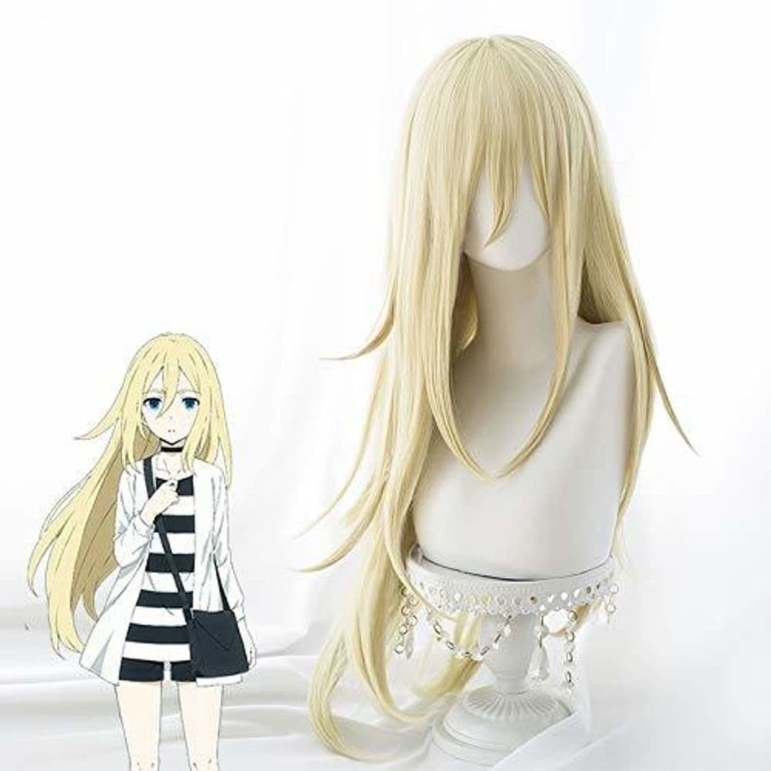 Product RULER COSPLAY Angel of death Rachel Gardner yellow long hair cos peluca