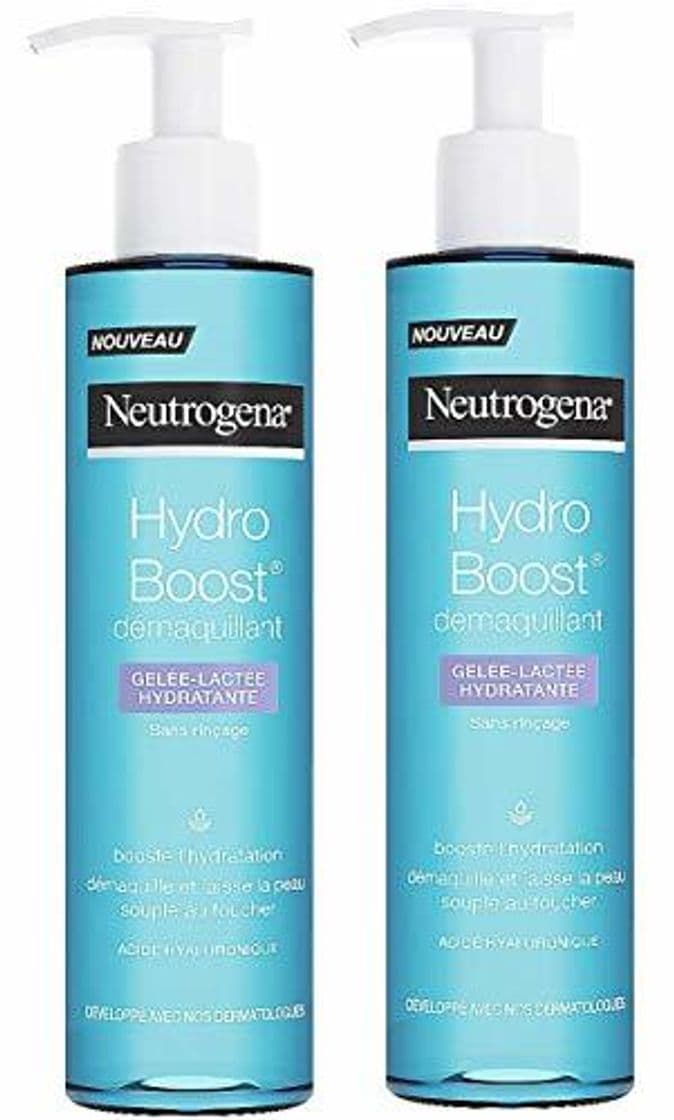 Belleza Neutrogena Hydro Boost desmaquillante gelificante y lechoso – Juego de 2 unidades