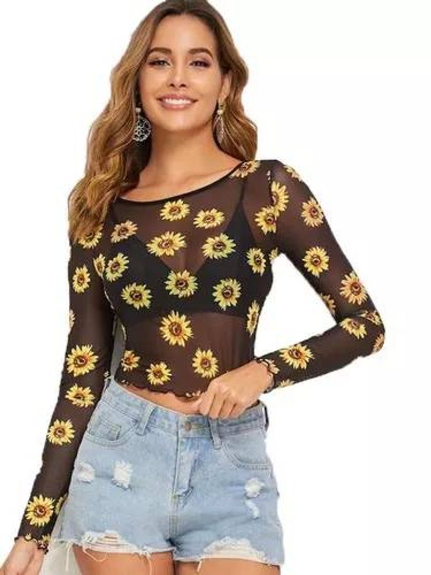 Product Crop top girasoles 