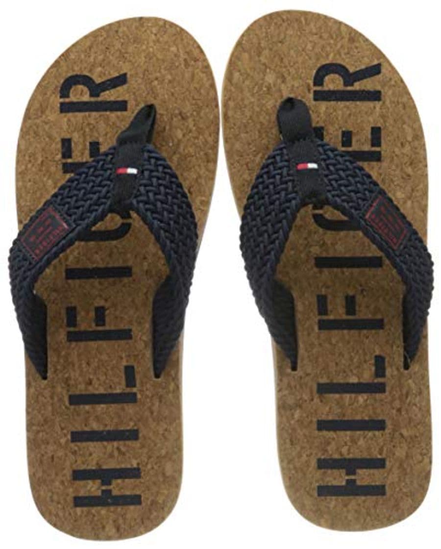 Product Tommy Hilfiger Casual Cork Beach Sandal, Sandalias con Punta Abierta para Hombre,