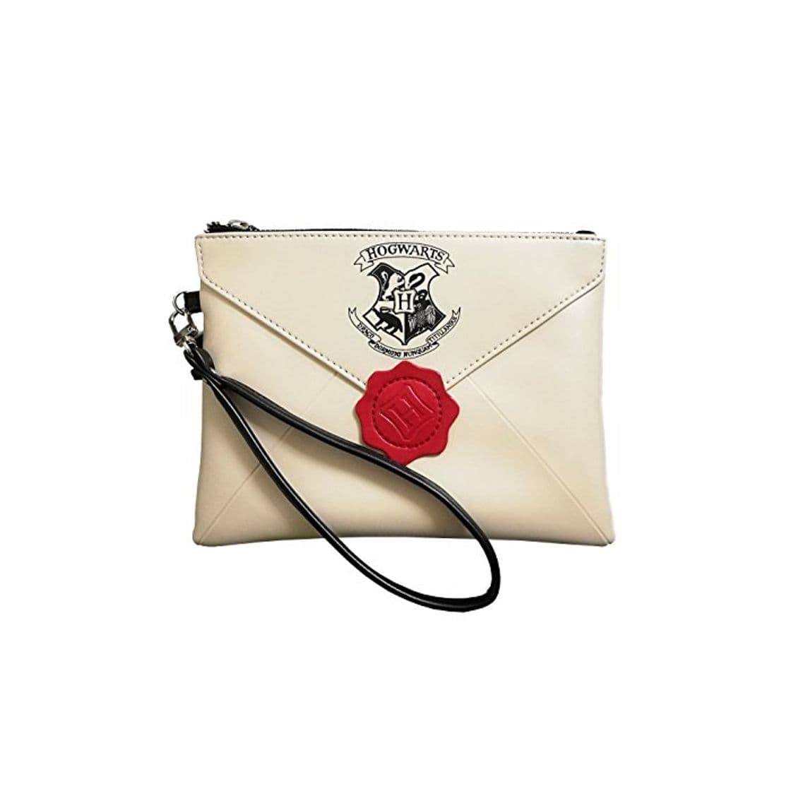 Product Mujer Harry Potter Hogwarts Escuela Insignia Cuero Cremallera Billetera Bolsa de Cosméticos