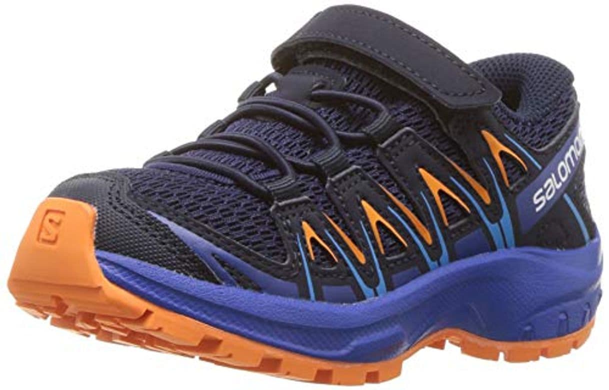 Fashion Salomon XA Pro 3D K, Zapatillas de Deporte Unisex Niños, Azul/Naranja