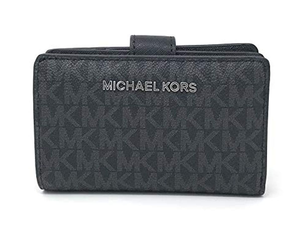 Moda Michael Kors Jet Set Travel PVC Signature Bifold Zip Coin Wallet Clutch