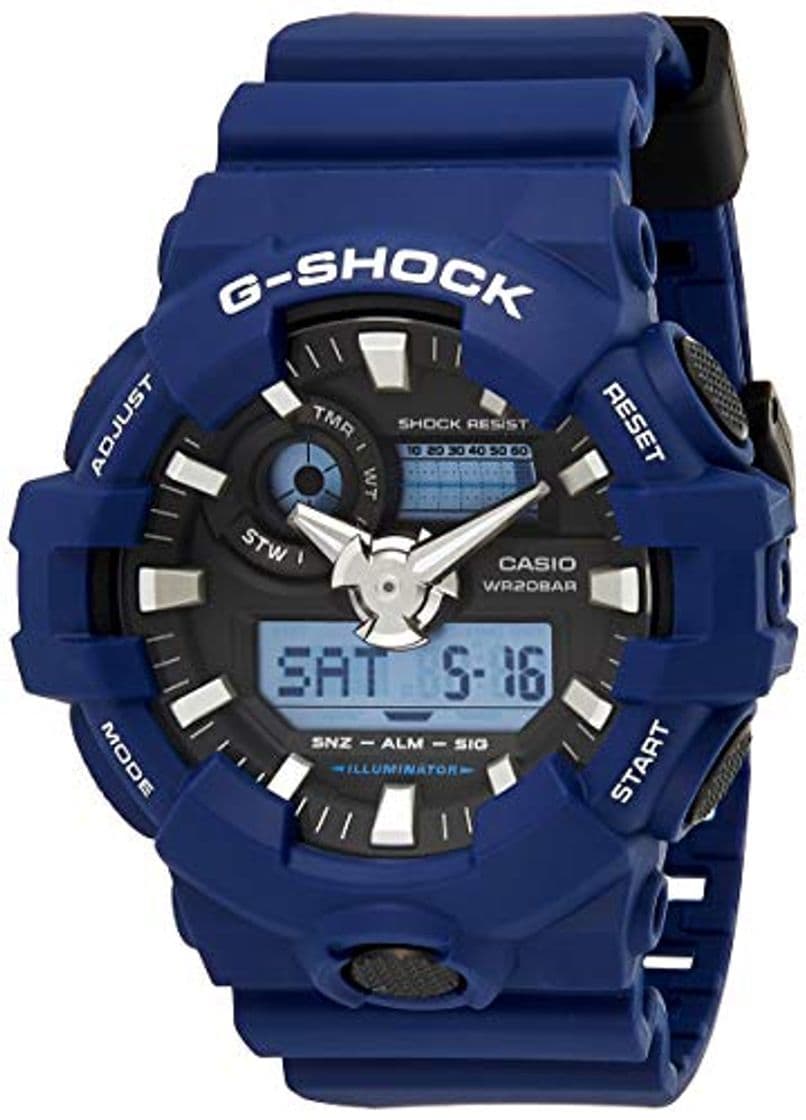 Moda Casio Reloj Multiesfera para Hombre de Cuarzo con Correa en Resina GA