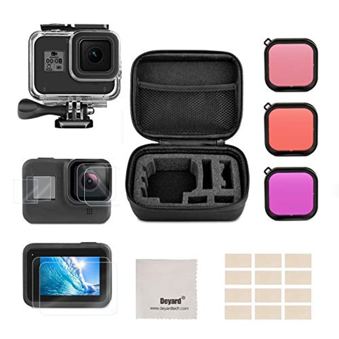 Product Deyard kit de accesorios para GoPro Hero 8 Black con funda a