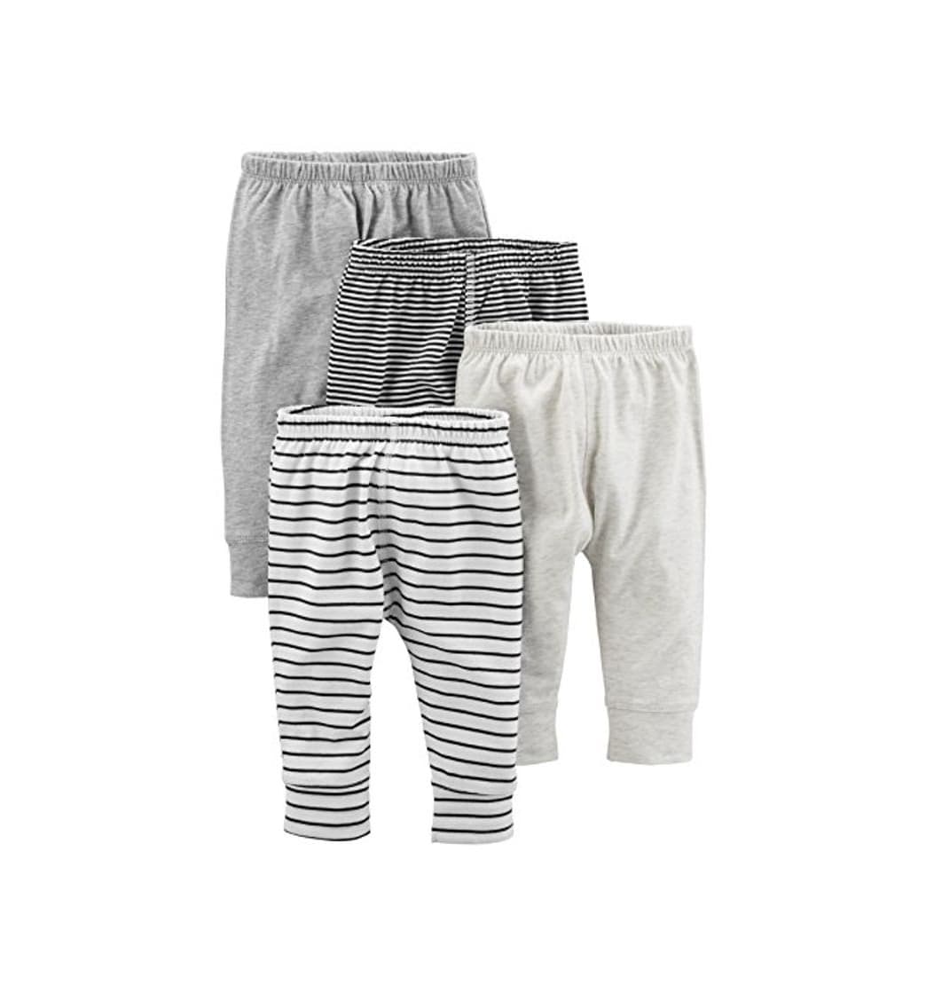 Fashion Simple Joys by Carter's Baby paquete de 4 pantalones ,Gray