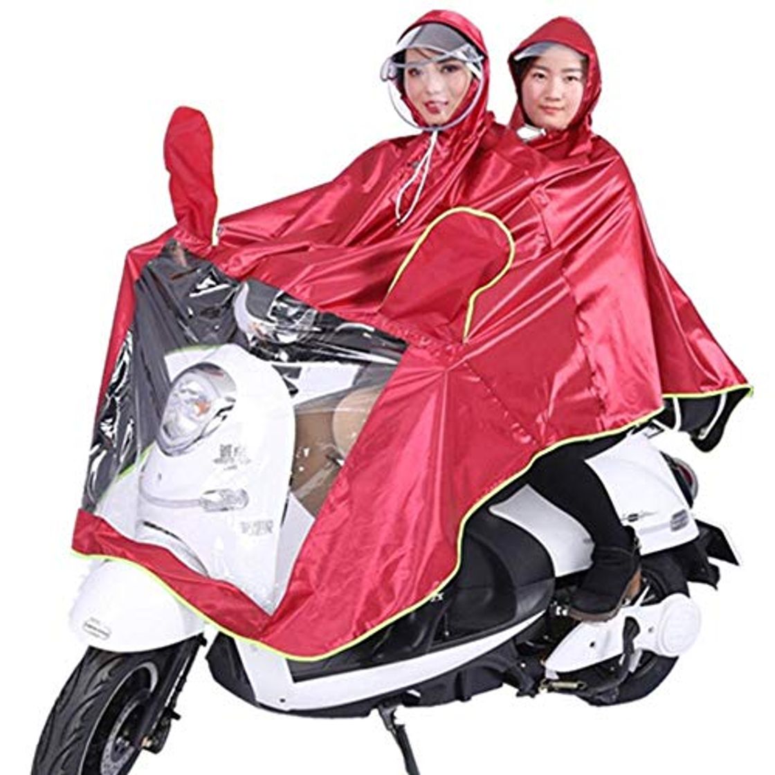 Moda poncho impermeable Tela Oxford 2 personas Impermeable Impermeable para motocicleta Pegamento de PVC Poncho de bicicleta Capa de lluvia Cubierta de ciclismo Impermeable Ropa impermeable para biciclet