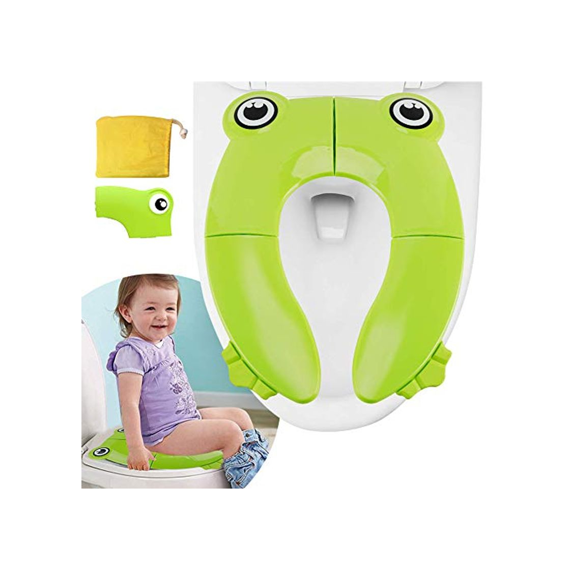 Product XCOZU Kids Foldable Toilet Seat, Non-slip Foldable Potty Seat for Travel/Home, Portable